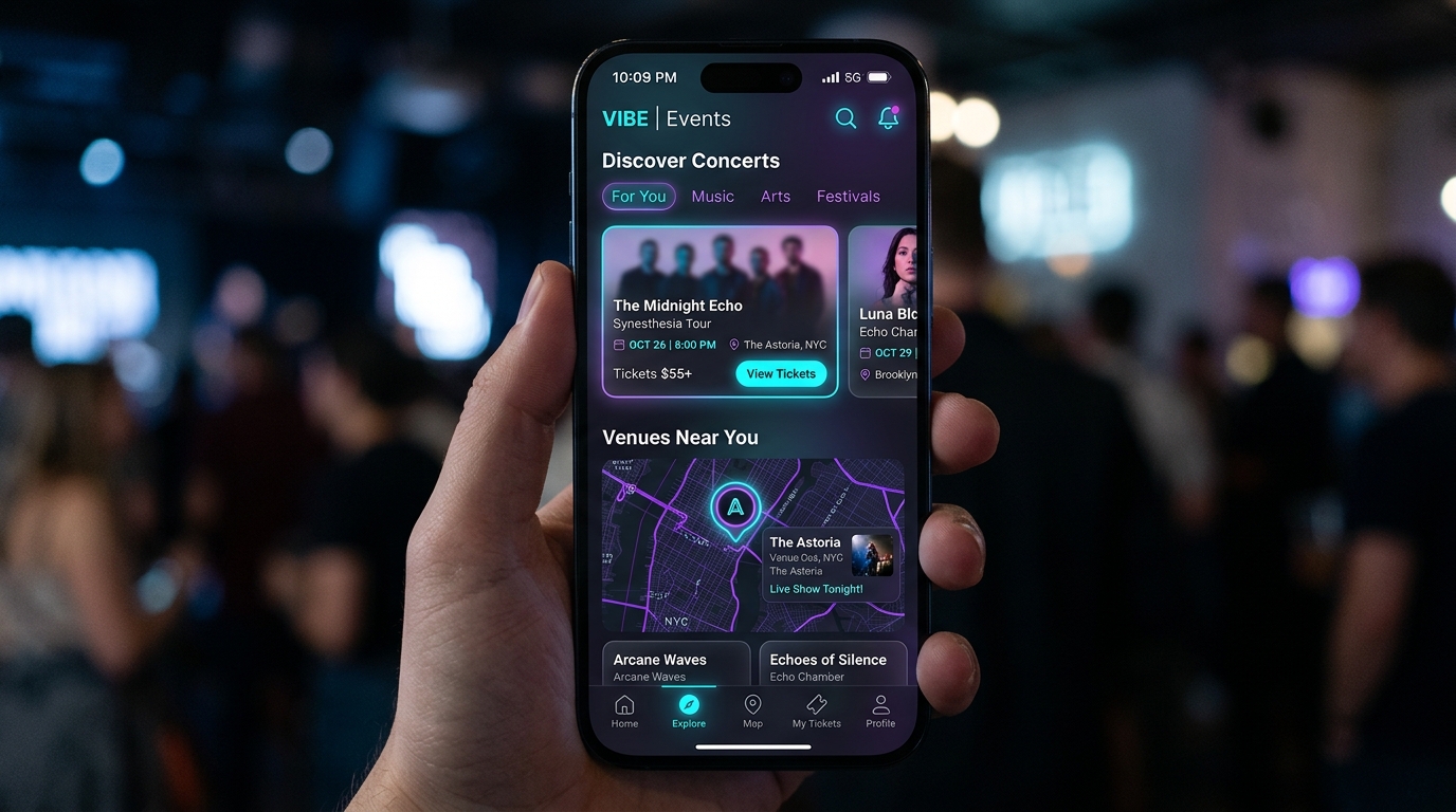 WhereTo Event Management App UI